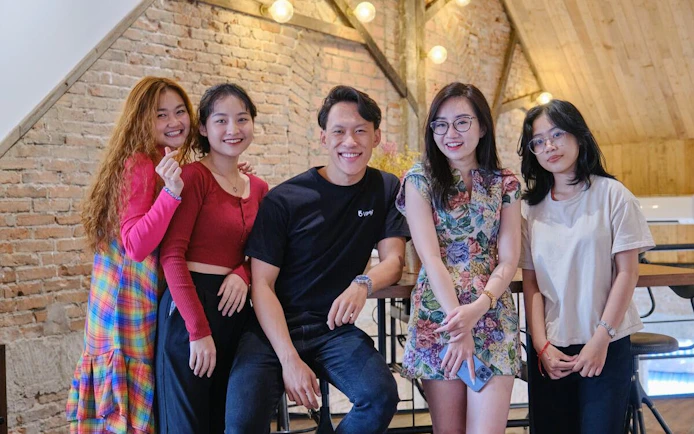 Group enjoying Vietnamese coffee workshop in Hồ Chí Minh City.