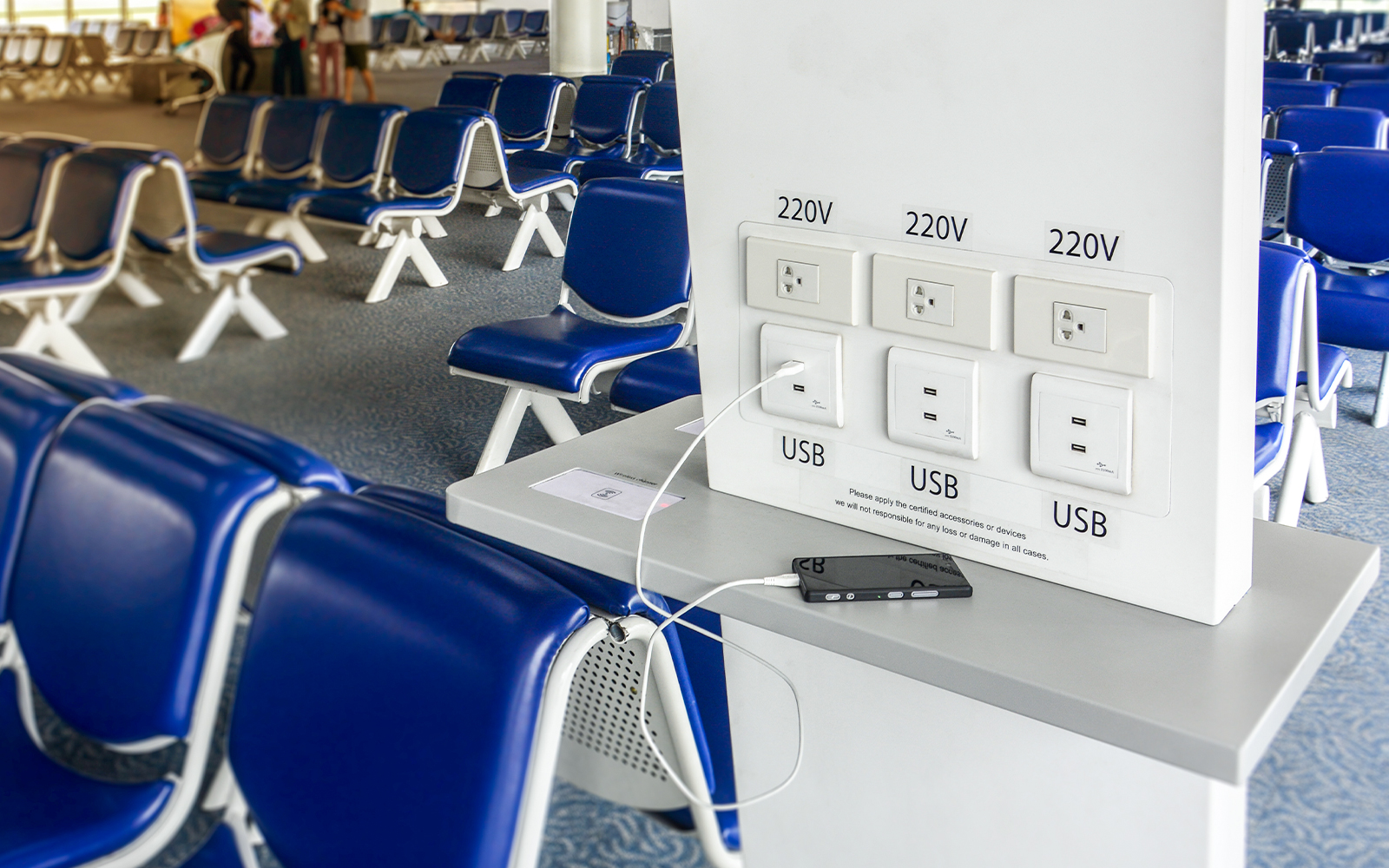 charging station in the airport