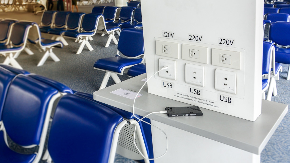 charging station in the airport