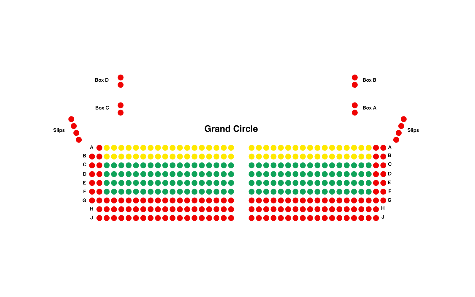 Abbildung des Victoria Palace Theatre Sitzplans
