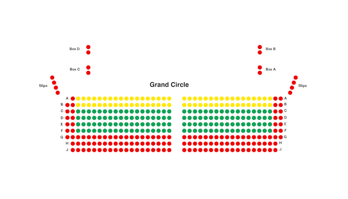 Victoria Theatre Grand Circle seating plan image