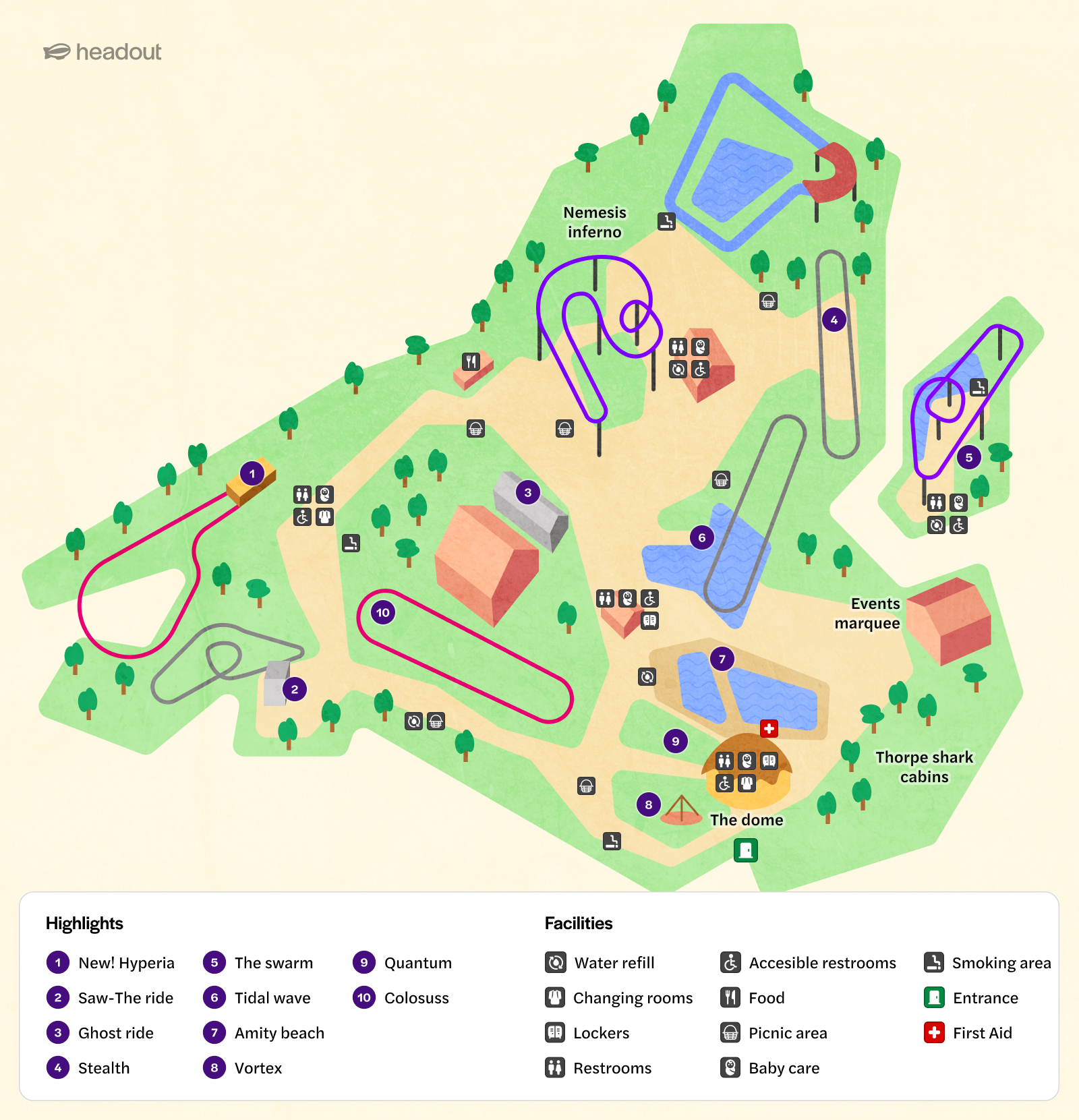 thorpe park map