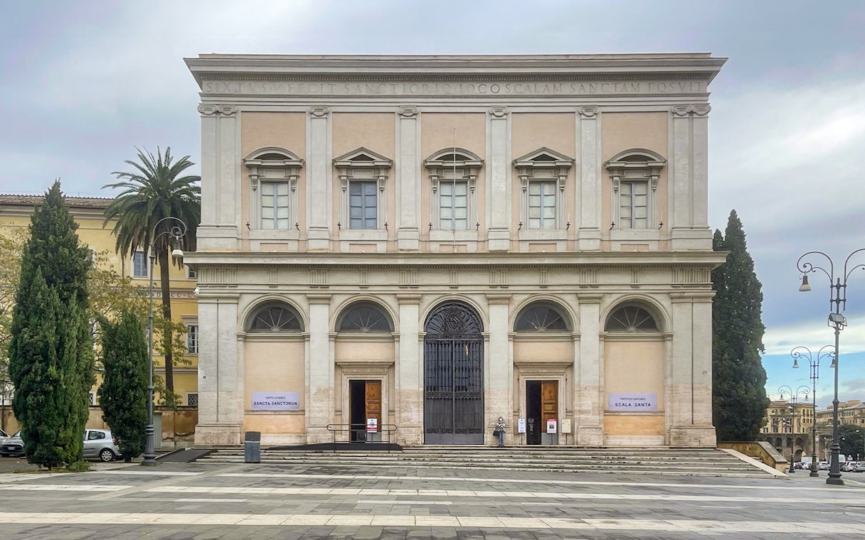 Facade of the Scala Santa near St. John Lateran in Rome, Italy.