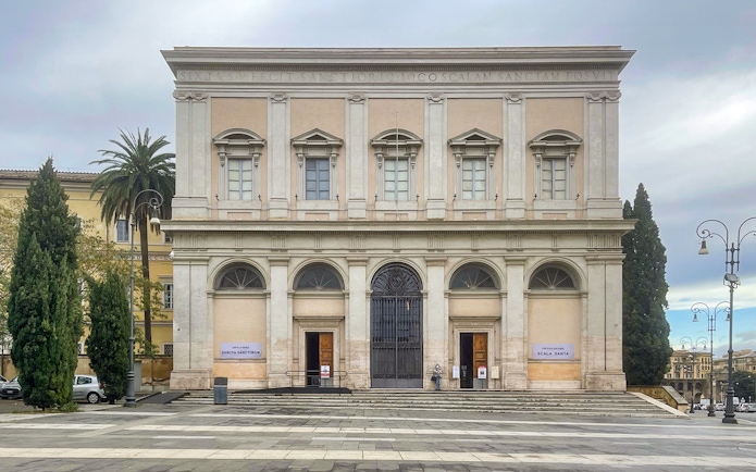 Facade of the Scala Santa near St. John Lateran in Rome, Italy.