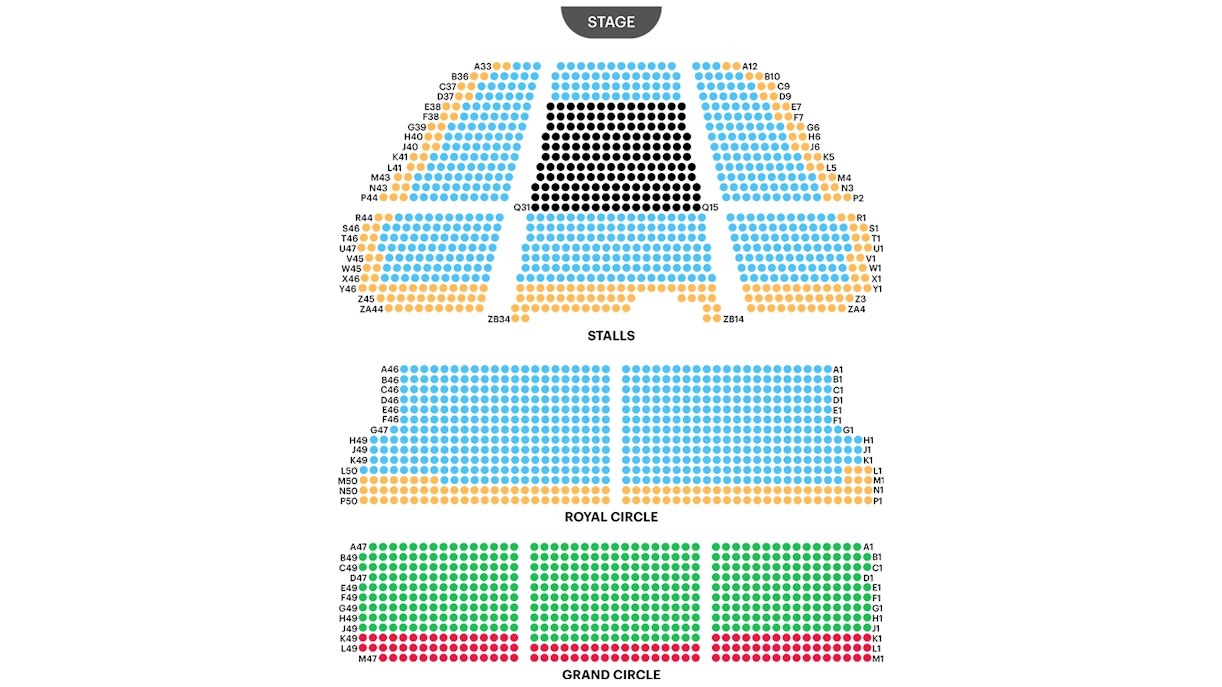 Lyceum Theatre seating plan image
