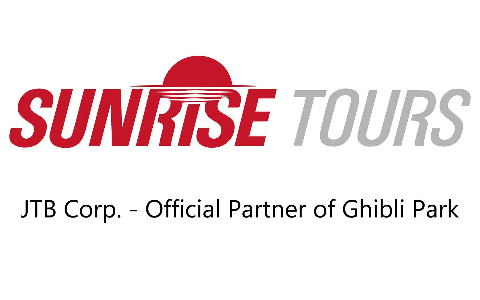 Sunrise Tours logo, official partner of Ghibli Park.