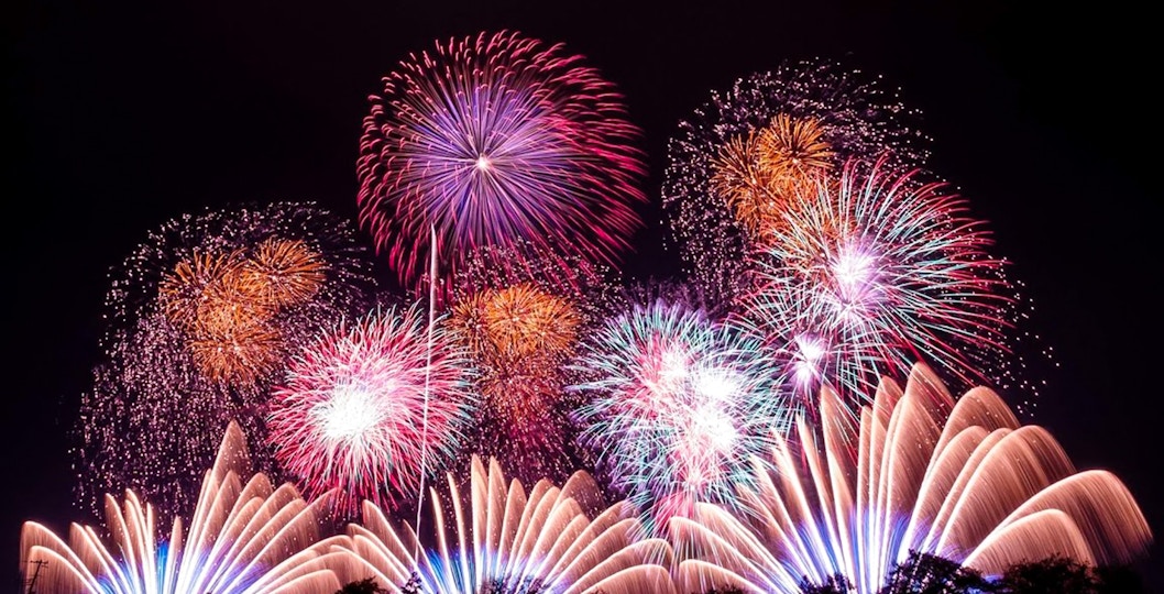 Fireworks display at Da Nang International Fireworks Festival, Vietnam.