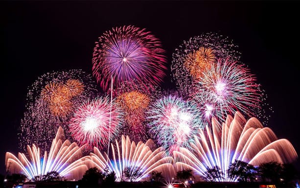 Fireworks display at Da Nang International Fireworks Festival, Vietnam.
