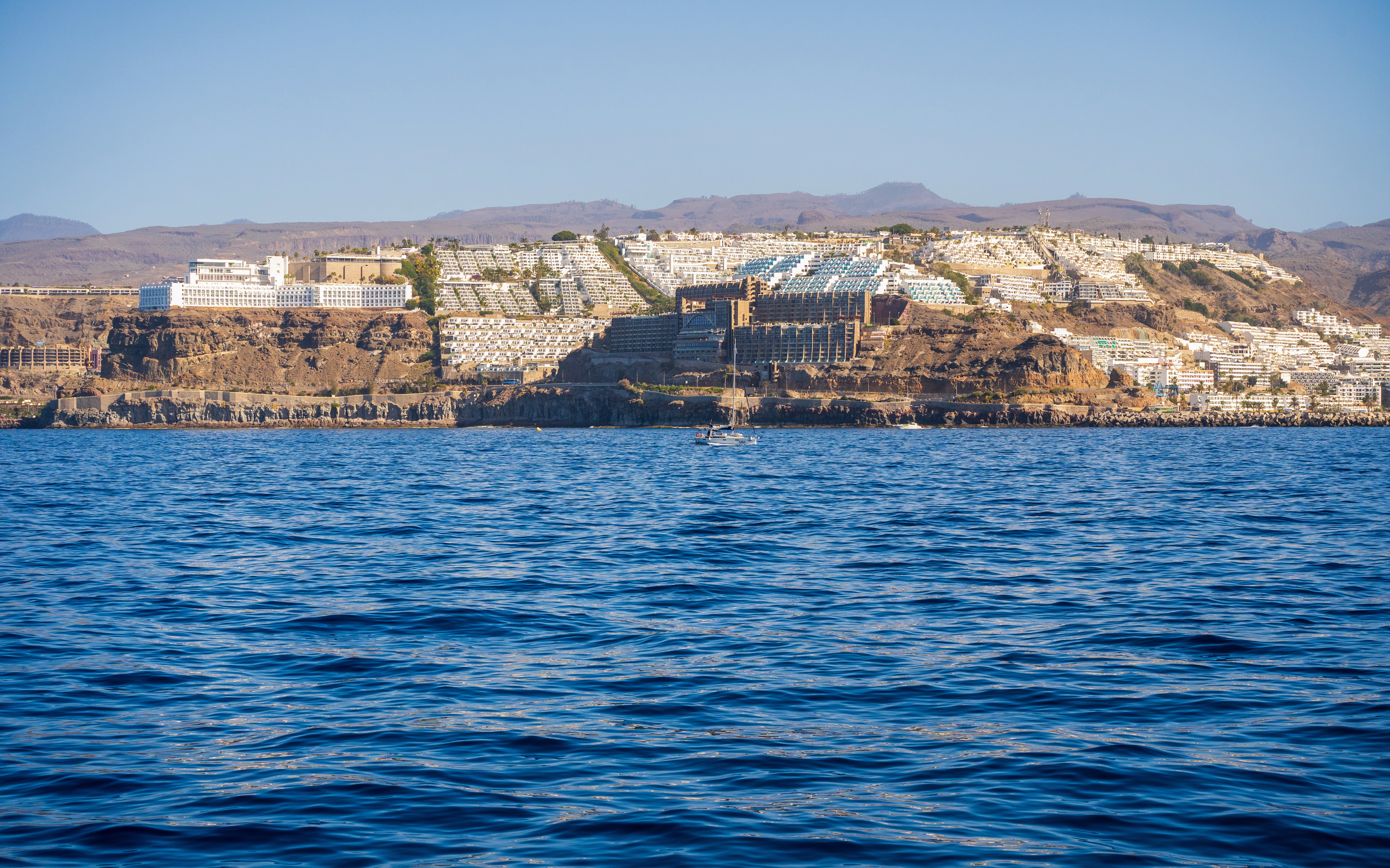 Gran Canaria'nın güney kıyı şeridi