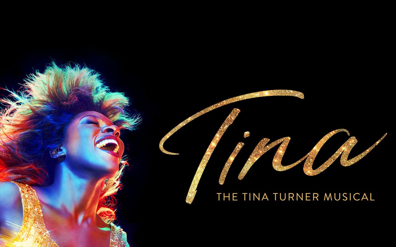 TINA – The Tina Turner Musical logo with vibrant performer.