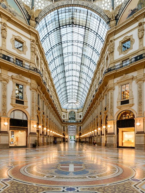 Galleria Vittorio Emanuele II interior in Milan, Italy, part of Official Milano Pass tour.