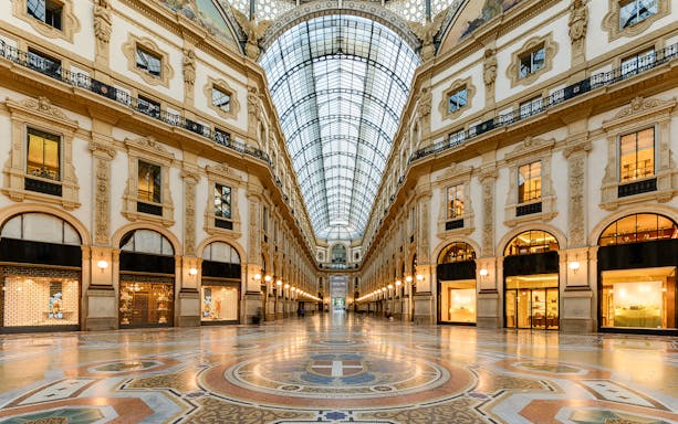 Galleria Vittorio Emanuele II interior in Milan, Italy, part of Official Milano Pass tour.