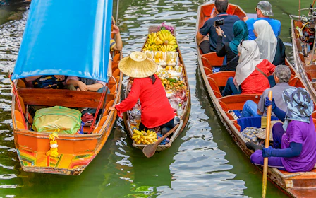 Damnoen Saduak Floating Market & Maeklong Railway Market Full-Day Guided Tour