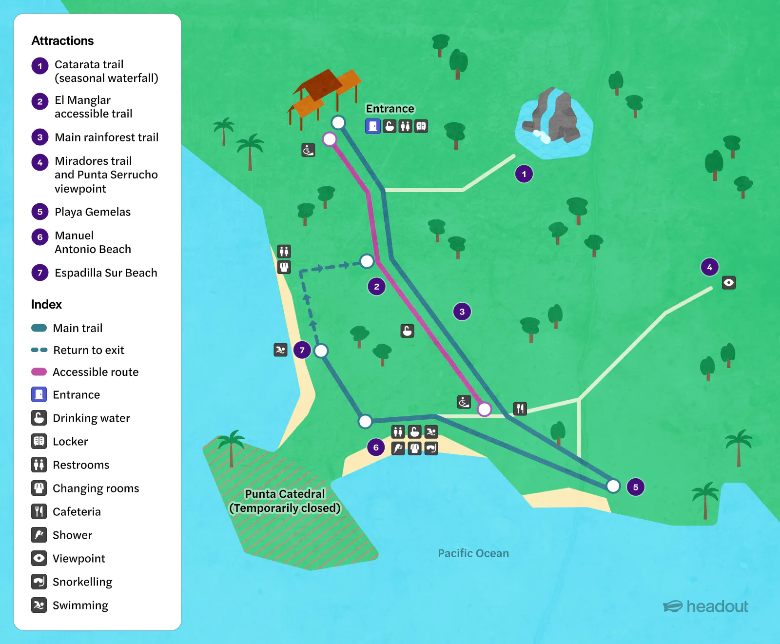 manuel antonio park map