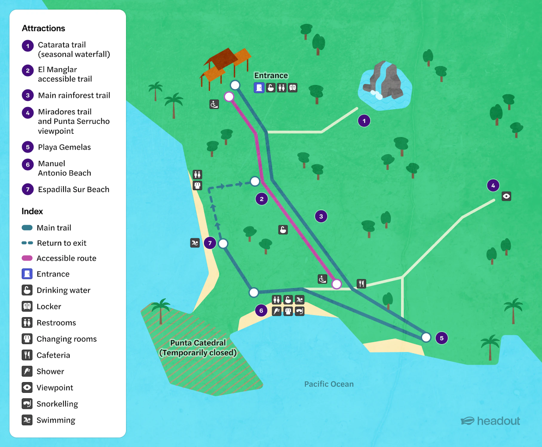 manuel antonio park map