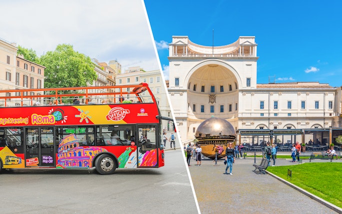 Rome hop on hop off tour with Vatican museums ticket