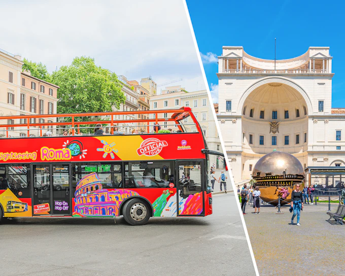 Combo: Rome Hop-on Hop-off Bus Tour + Vatican Museums Skip-the-Line Tickets
