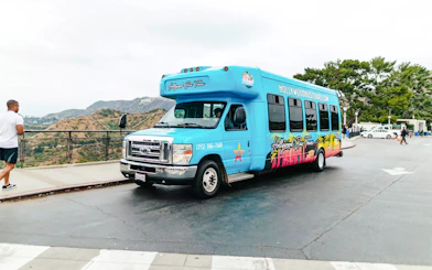 Hollywood Bus Tours vehicle on "A Taste Of LA" tour in Los Angeles, California.