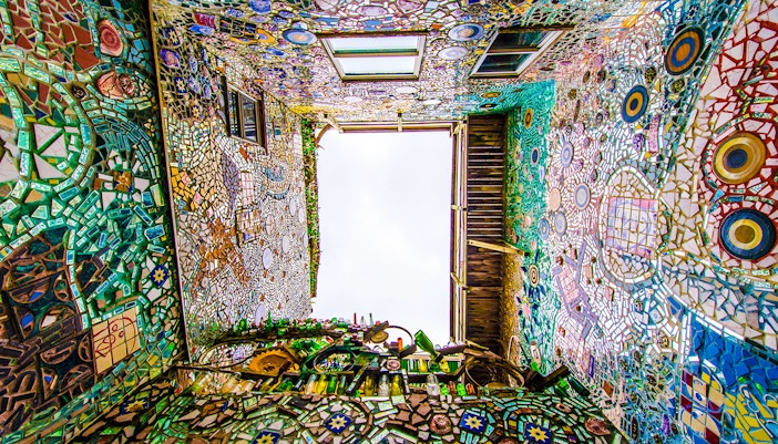 Colorful mosaic walls at Magic Gardens, Philadelphia.