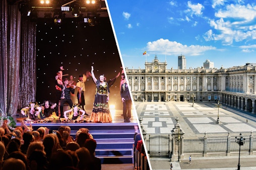 Combo: flamencoshow + versnelde toegang Koninklijk Paleis van Madrid