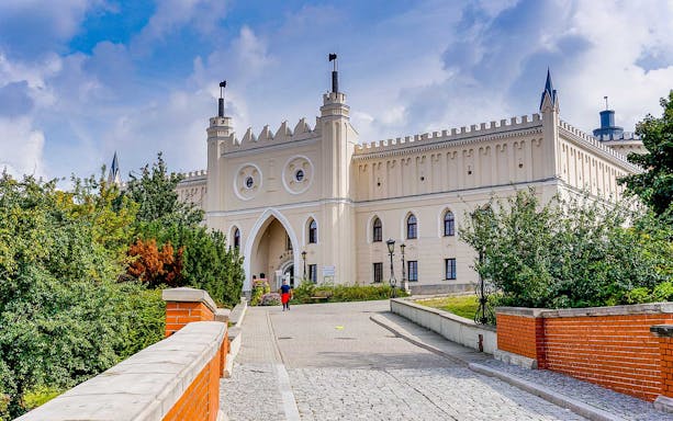 Lublin Castle entrance on a guided tour from Warsaw.