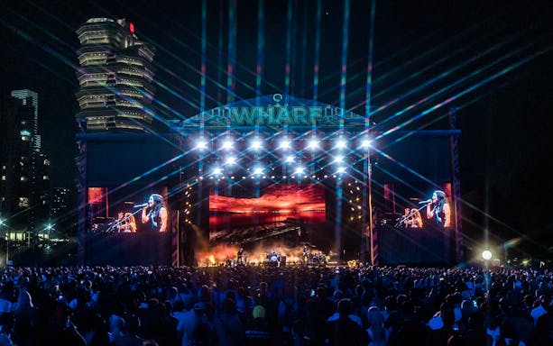 Live performance at Wharf Stage, Zone 1, during Singapore F1 event.