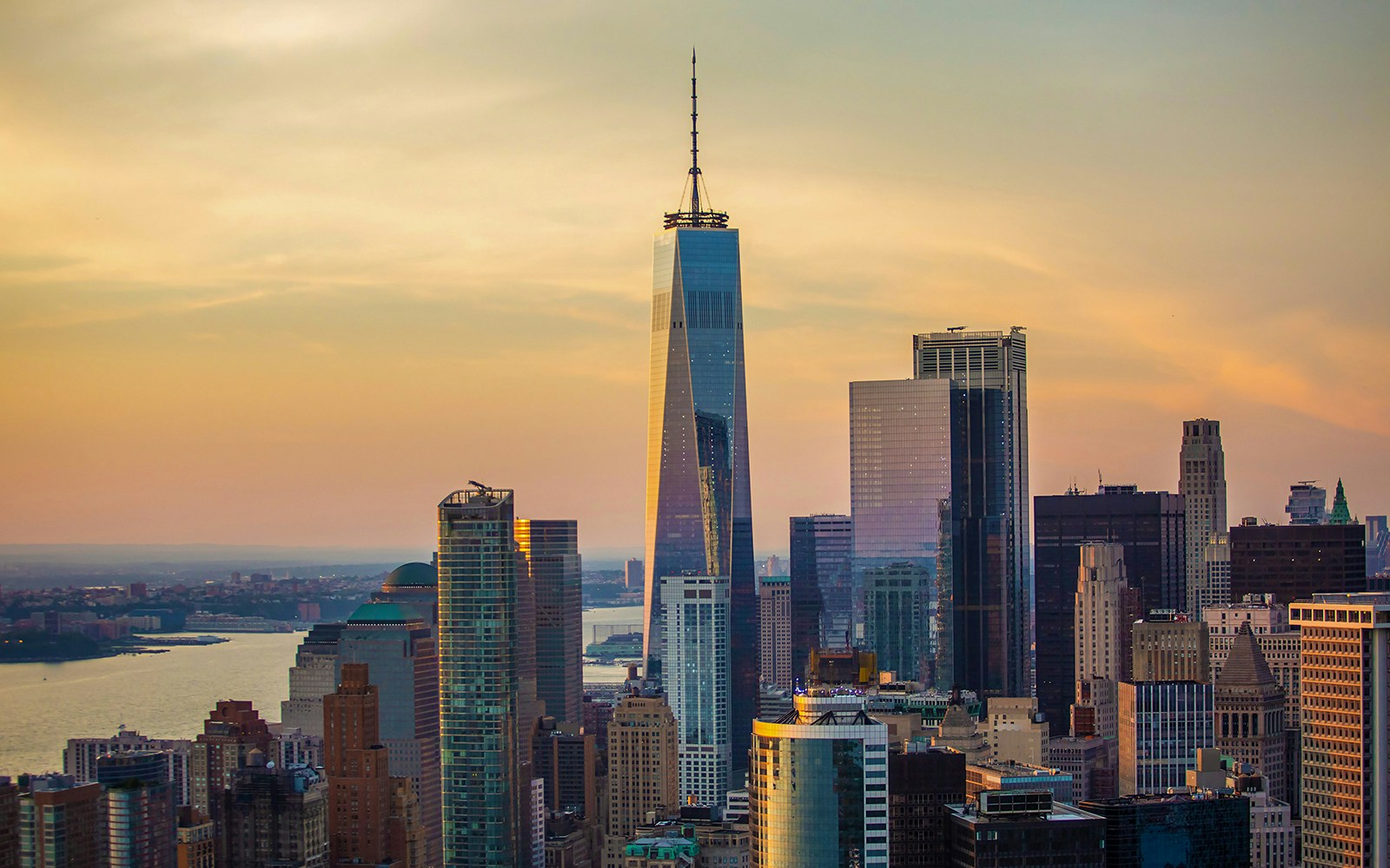 Vista de Nueva York en helicóptero