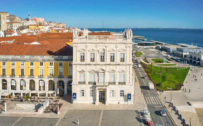 Historic building near Lisbon waterfront, close to Codfish History Interpretation Centre.