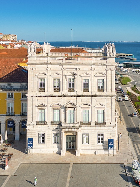 Historic building near Lisbon waterfront, close to Codfish History Interpretation Centre.