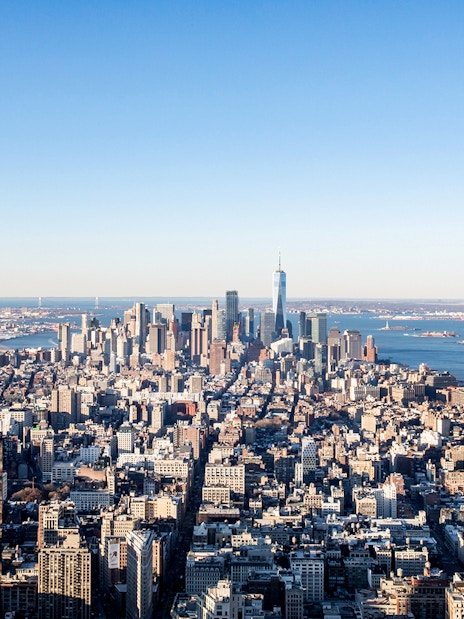 New York City skyline from Empire State Building Observatory.