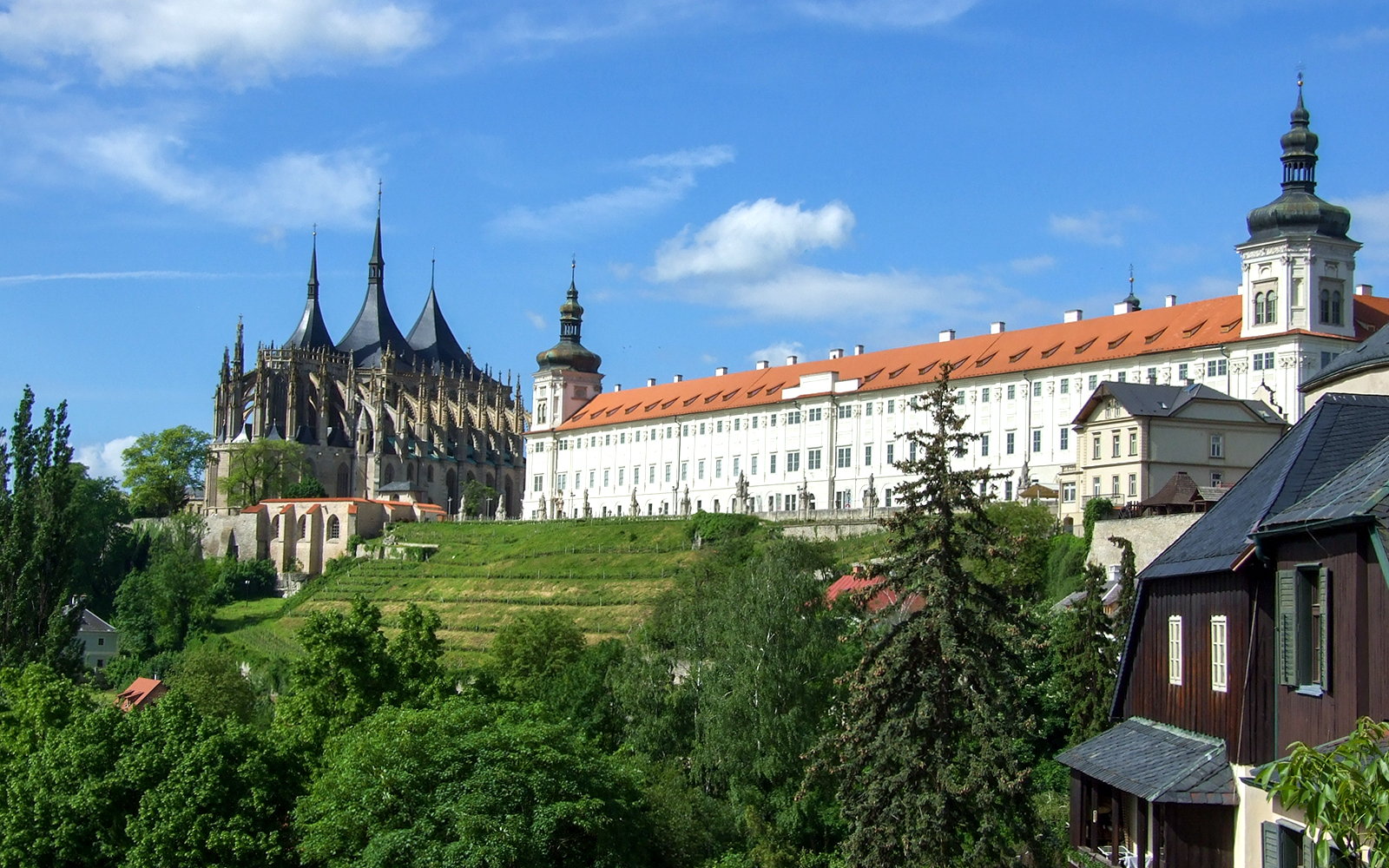 St. Barbara's Church and Jesuit College in Kutna Hora, Czech Republic.