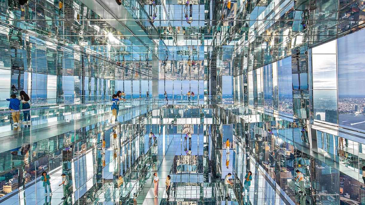 Tourist exploring inside SUMMIT One Vanderbilt
