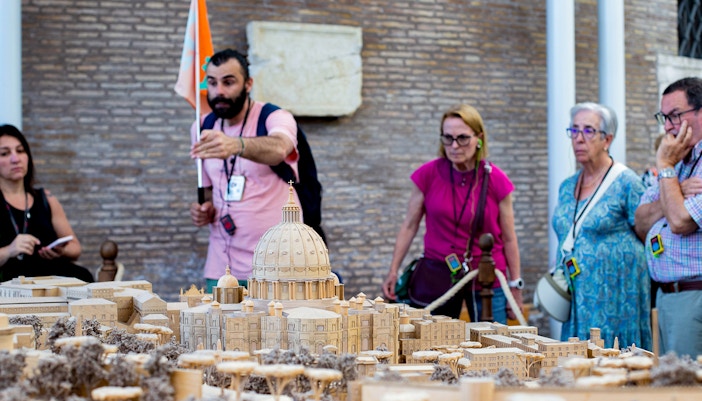 Visitors at the Vatican Museums