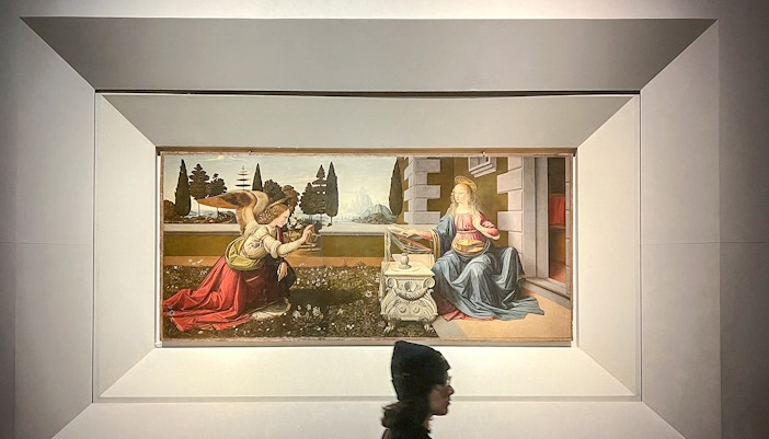 L'Annunciazione di Andrea del Verrocchio e Leonardo da Vinci