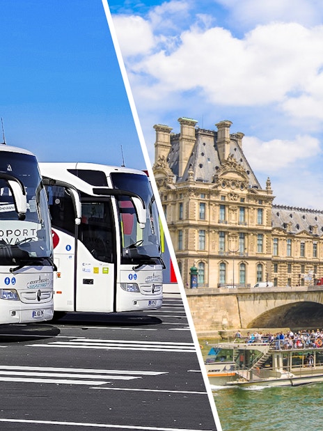 Aerobus at Beauvais Airport and sightseeing cruise on the Seine in Paris.