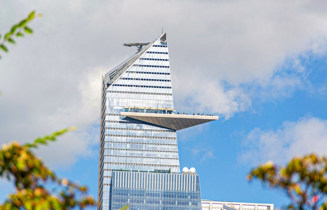 Edge NYC observation deck with panoramic views of Manhattan skyline.