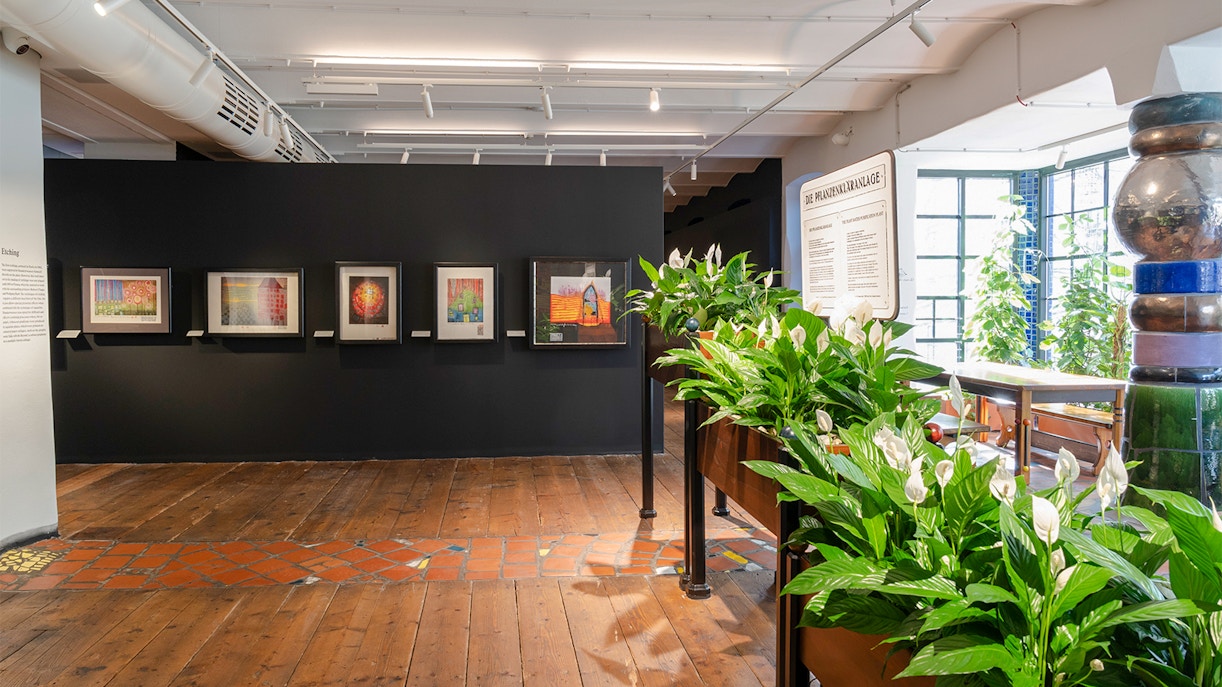 KUNST HAUS WIEN Hundertwasser Museum exhibit showcasing vibrant, colorful architecture and unique design elements.