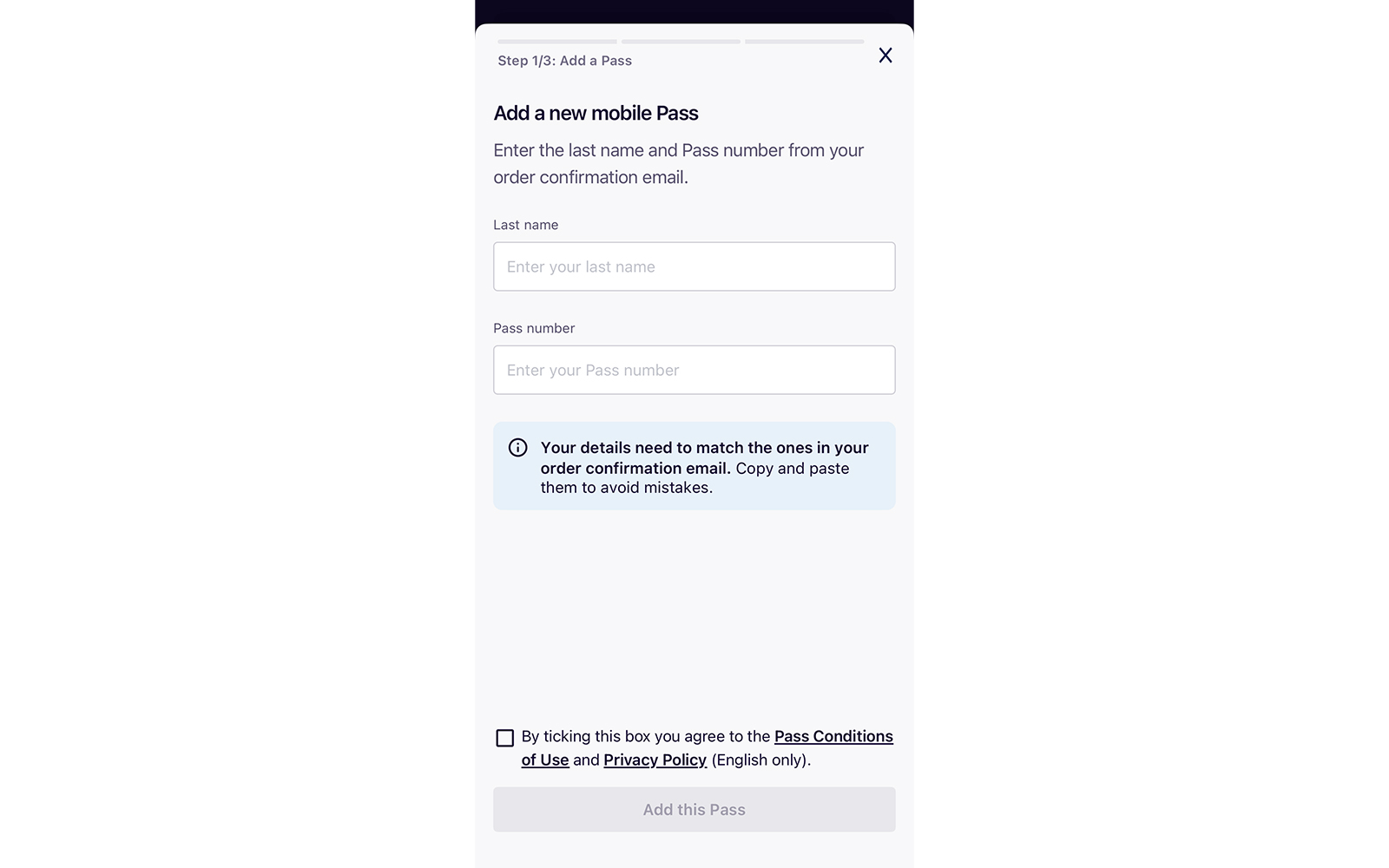 guia interrail - Sincroniza tu pase con el teléfono - Activación del pase