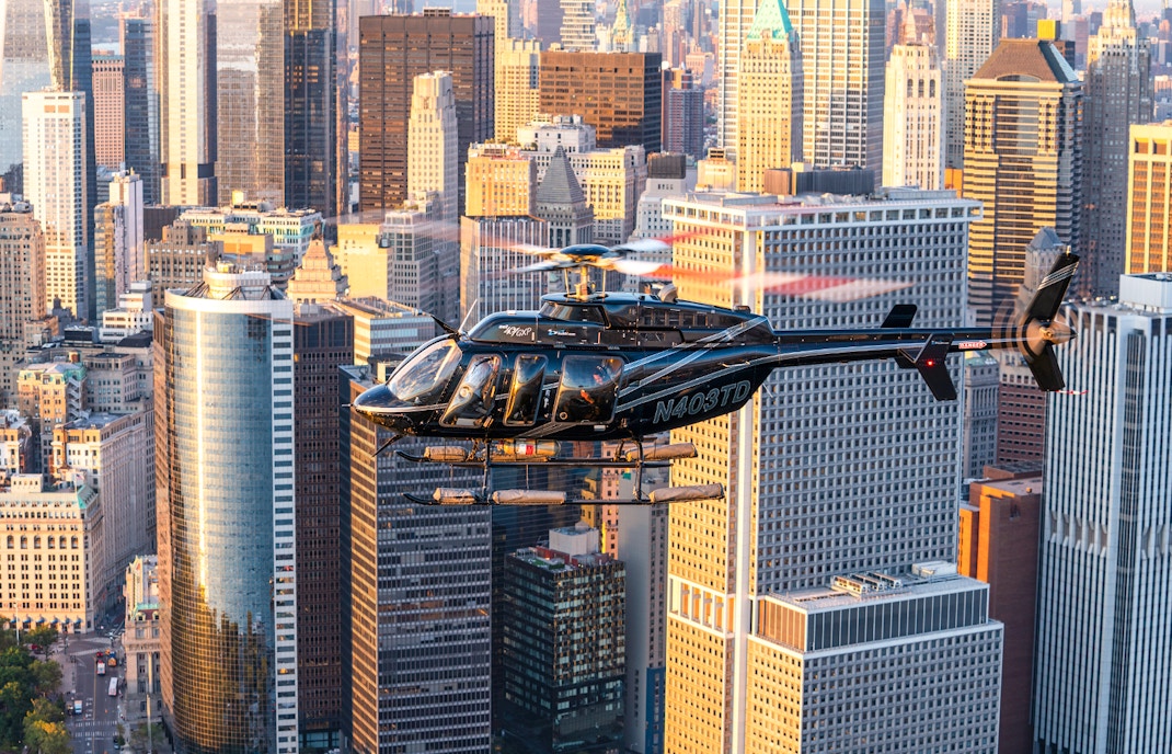 Helicopter flight in your city