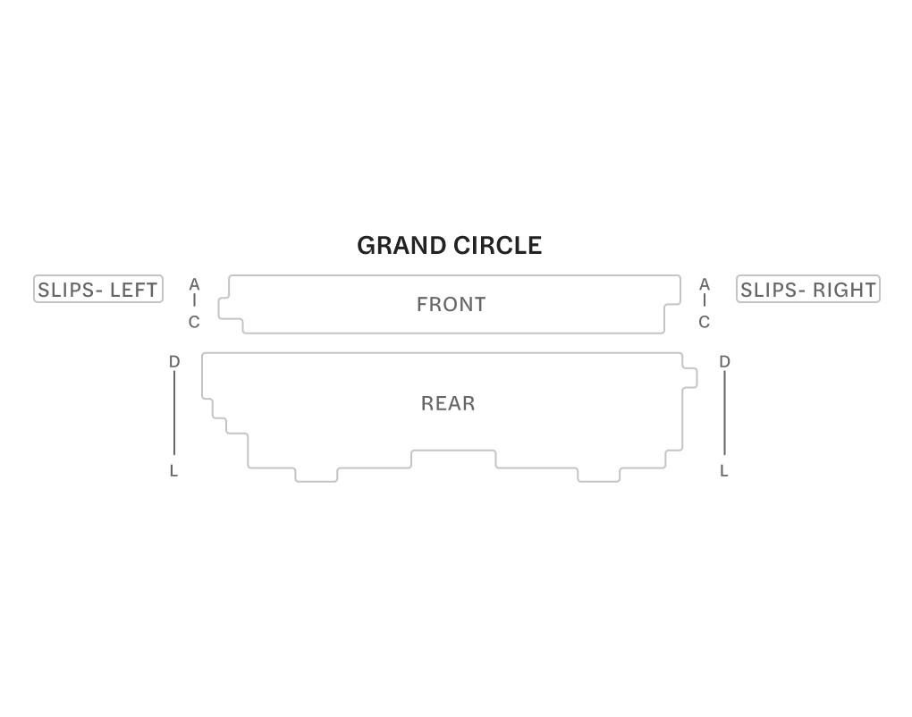 Abbildung der Plätze im 2. Rang des Aldwych Theatre in London
