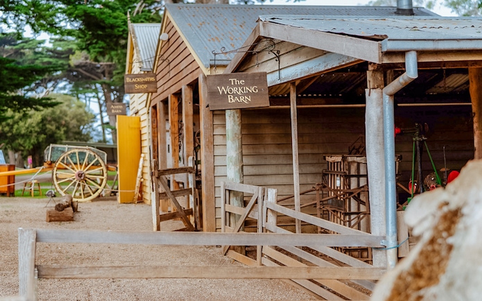 Working barn and blacksmith shop at Churchill Island, Phillip Island Nature Parks.
