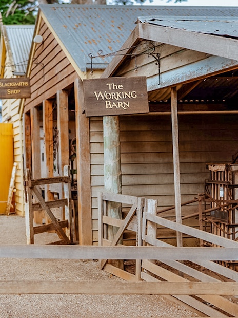 Working barn and blacksmith shop at Churchill Island, Phillip Island Nature Parks.