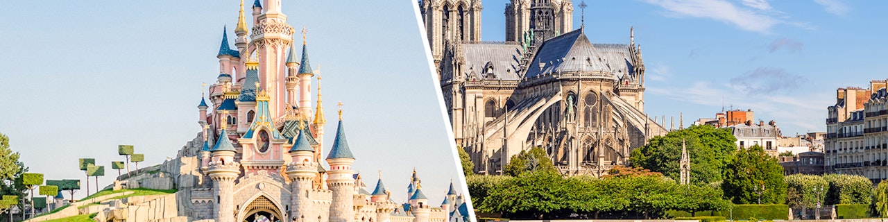 Combo: Biglietto combo di 1 giorno per Disneyland® Paris + tour guidato interno di Notre-Dame