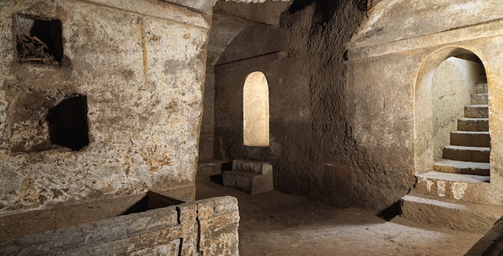 Interior of room of Ipogeo dei Cristallini, Naples