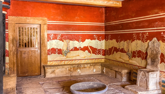 The Throne Room inside Knossos Palace