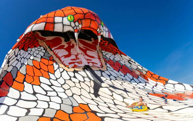 Visitors sliding on King Cobra ride at Aqualand Algarve.