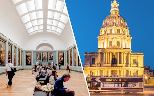 Louvre Museum Reserved Access and Big Bus Paris Hop-on Hop-o