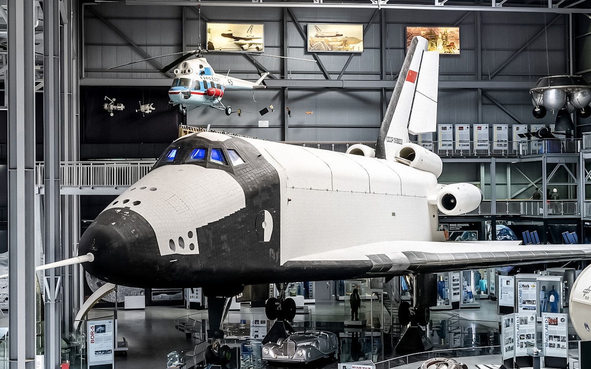 Space shuttle exhibit at Technik Museum Speyer, Germany.