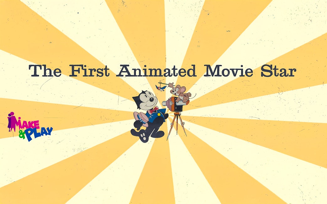 Felix the Cat with a camera at Mint Museum of Toys exhibit.