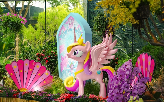 My Little Pony display in Floral Fantasy at Gardens by the Bay, Singapore.